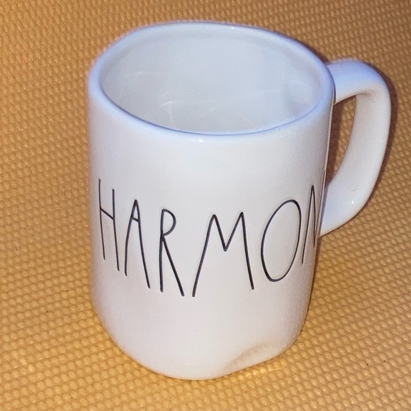 Rae Dunn HARMONY Mug Cup Ivory & Black Farmhouse Artisan Collection by Magenta - Picture 1 of 7